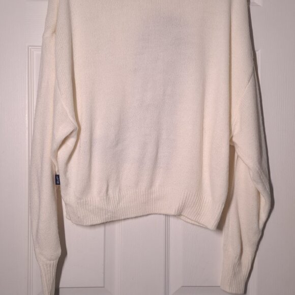 Wrangler: Cowboy Boot USED Women's Cropped Sweater (S, Cream) - Picture 7 of 7